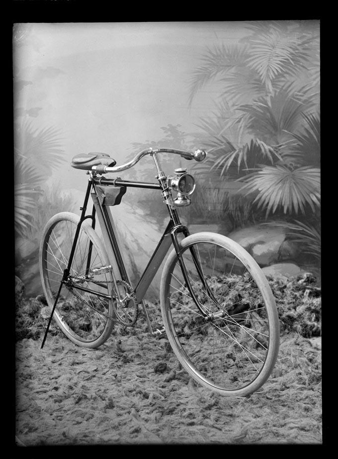 Newson, bicycle and patent bicycle stand Nelson Provincial Museum
